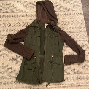 Army green utility jacket